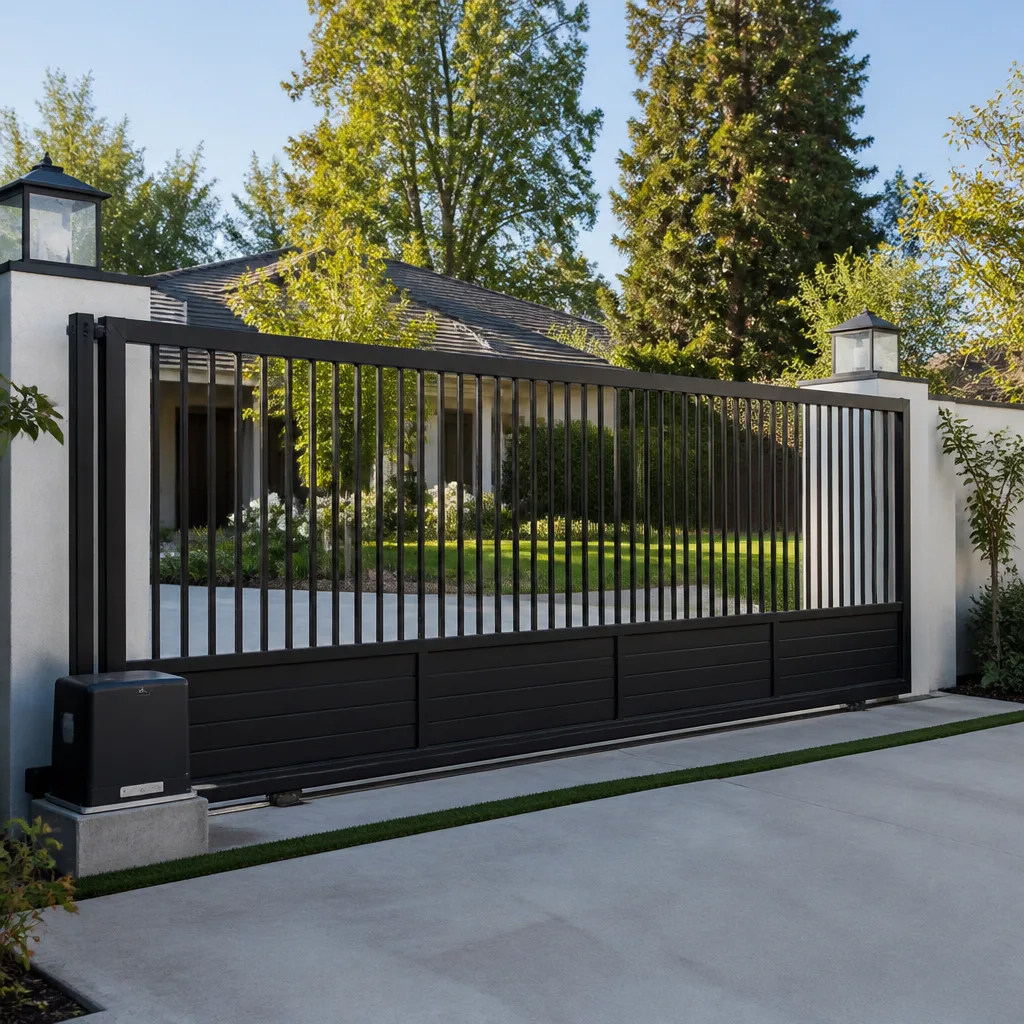 Sliding driveway gates